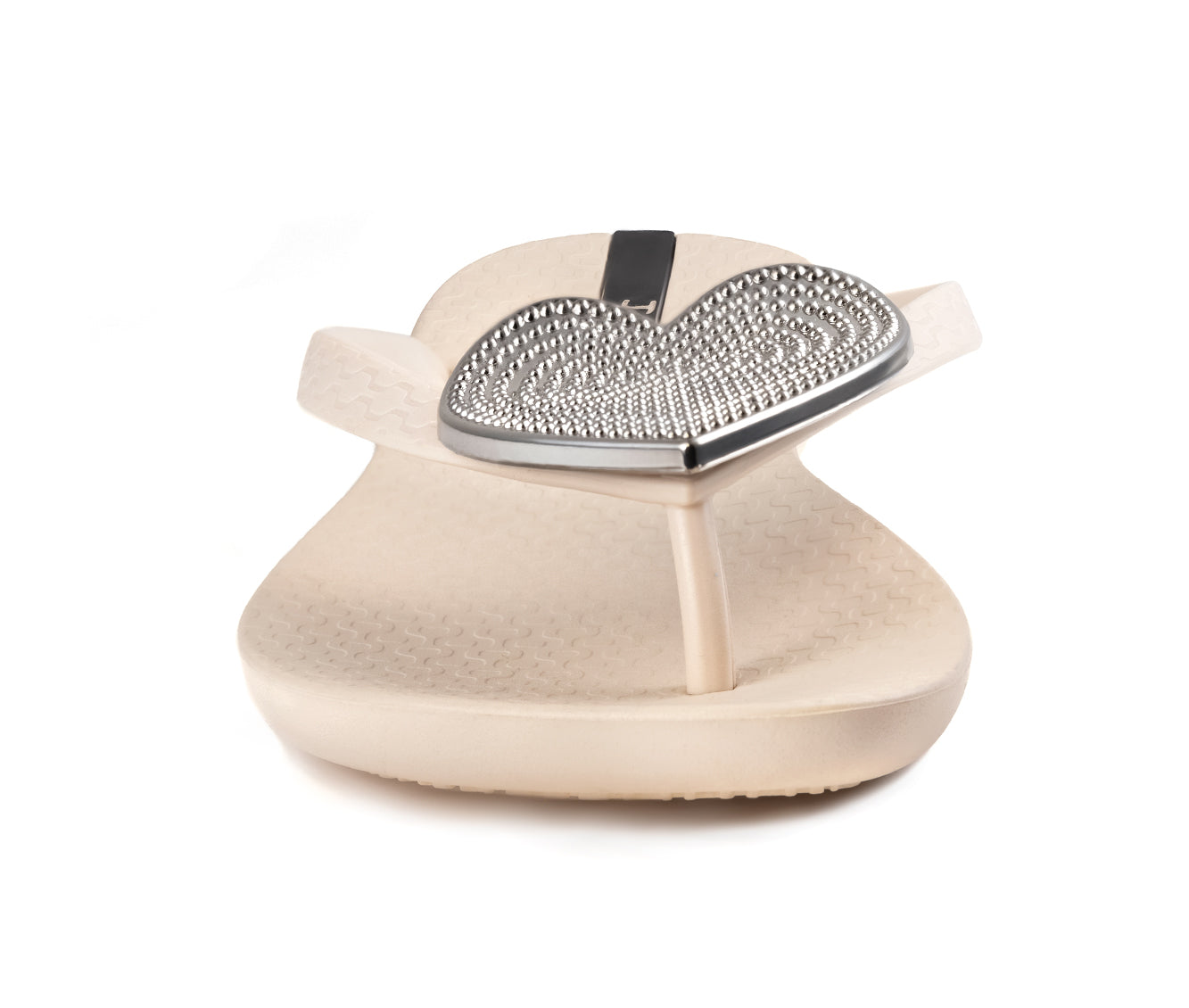 Ipanema Wave Heart Beige/Silver Front View