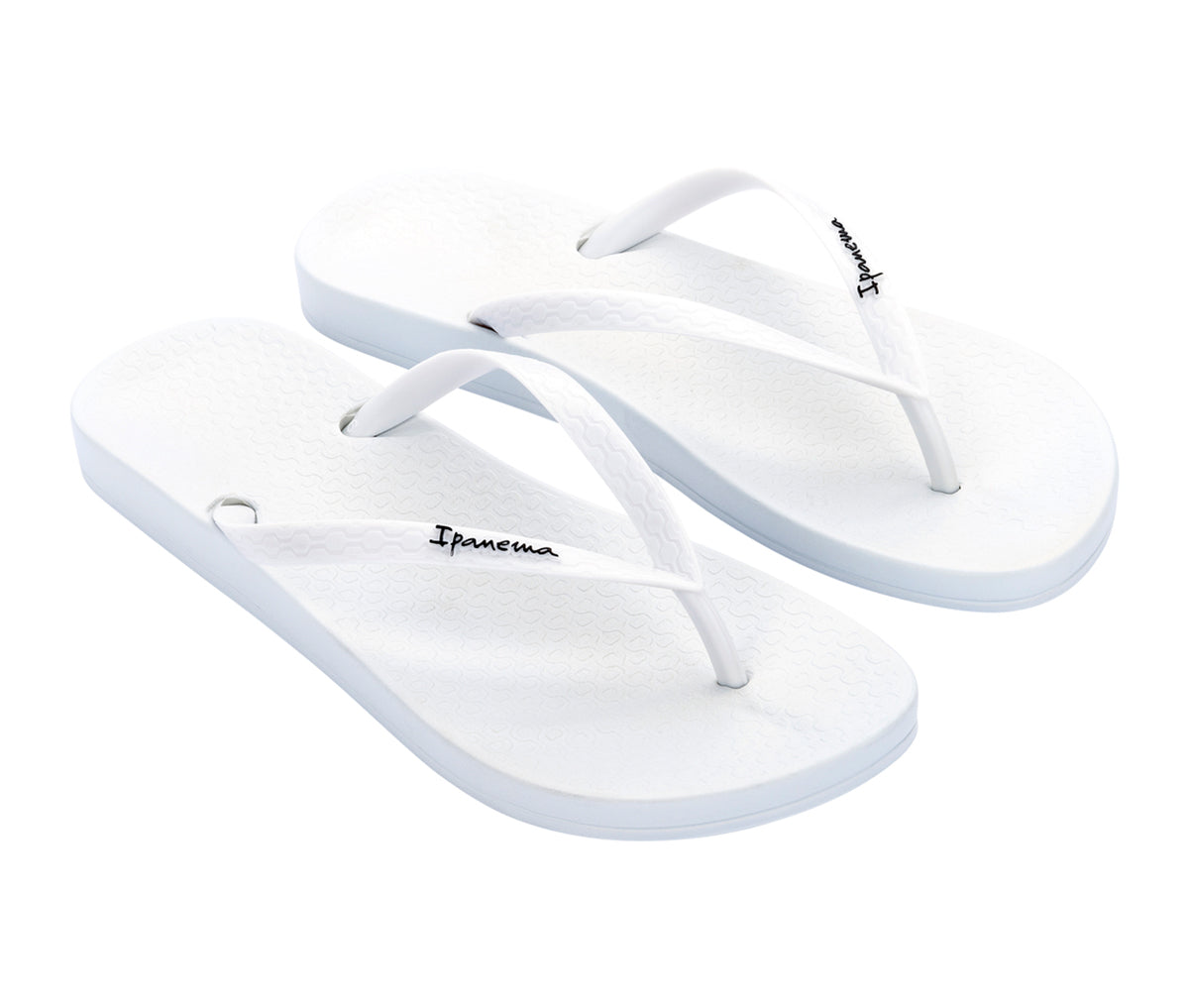 Angled view of a pair of white Ipanema Ana Colors Flip Flops.